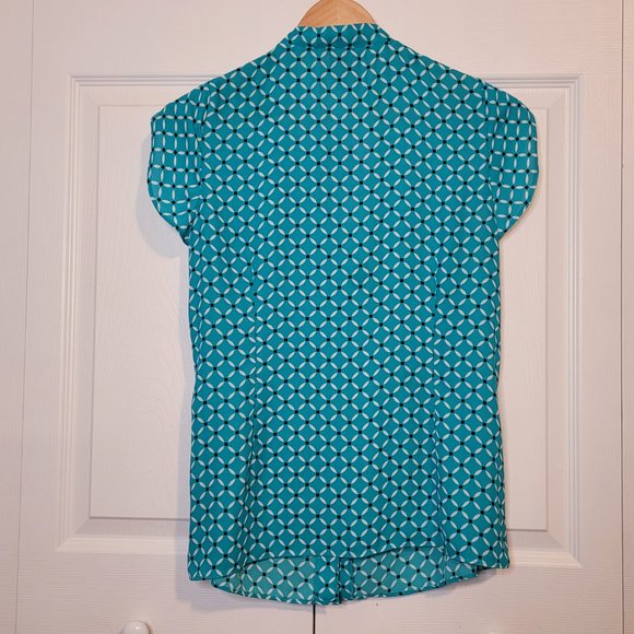 🍂 Worthington Blouse Geometric Print - Picture 5 of 7